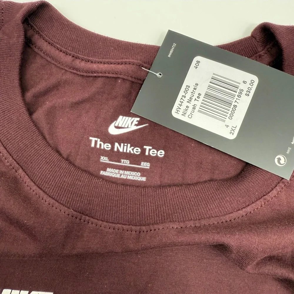 Nike Neutrals Crush Tee T Shirt Mens 2XL Sporting Goods Dont Look‎ Back Burgundy